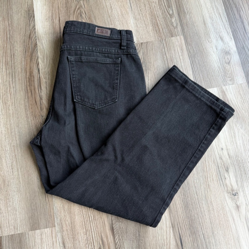 Riders by Lee Relaxed Fit Black Jeans Womens 16P Petite Straight Leg 130184S